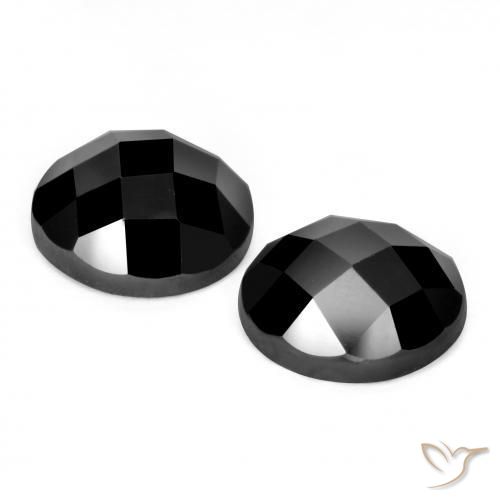 6.63 ct natürliche Schwarz Spinell-Edelsteine, Runden, Lichtundurchlässig
