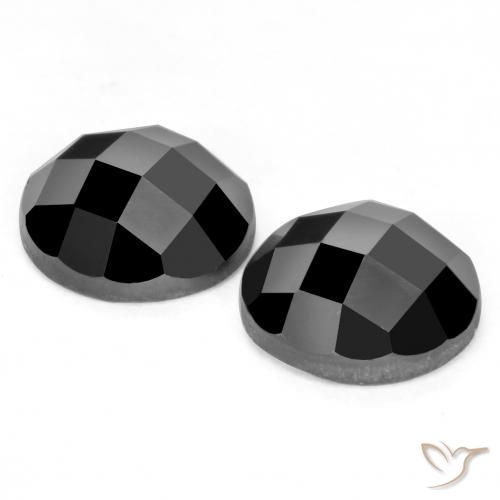 7.02 ct natürliche Schwarz Spinell-Edelsteine, Runden, Lichtundurchlässig