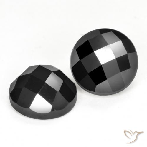7.96 ct natürliche Schwarz Spinell-Edelsteine, Runden, Lichtundurchlässig