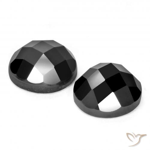 7.96 ct natürliche Schwarz Spinell-Edelsteine, Runden, Lichtundurchlässig