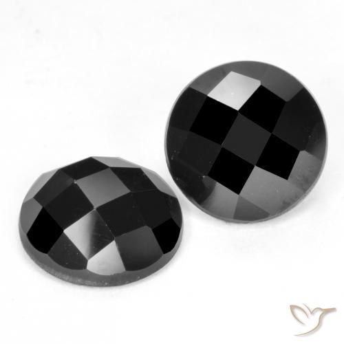 6.57 ct natürliche Schwarz Spinell-Edelsteine, Runden, Lichtundurchlässig