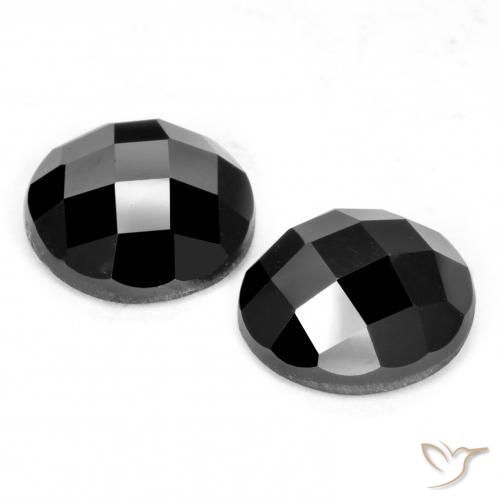 6.57 ct natürliche Schwarz Spinell-Edelsteine, Runden, Lichtundurchlässig