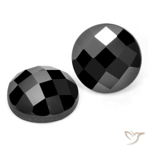 6.74 ct natürliche Schwarz Spinell-Edelsteine, Runden, Lichtundurchlässig