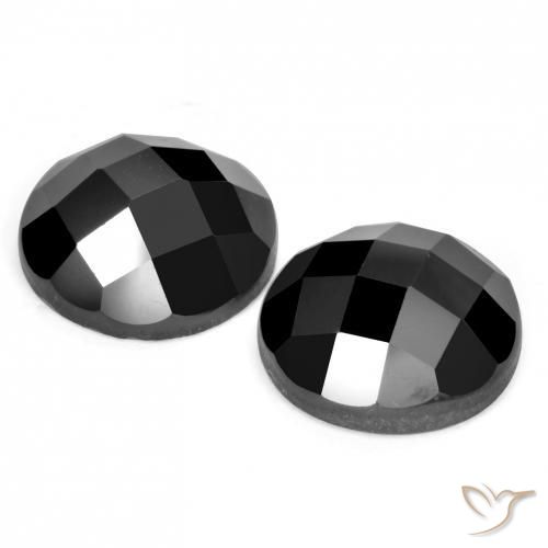 6.74 ct natürliche Schwarz Spinell-Edelsteine, Runden, Lichtundurchlässig