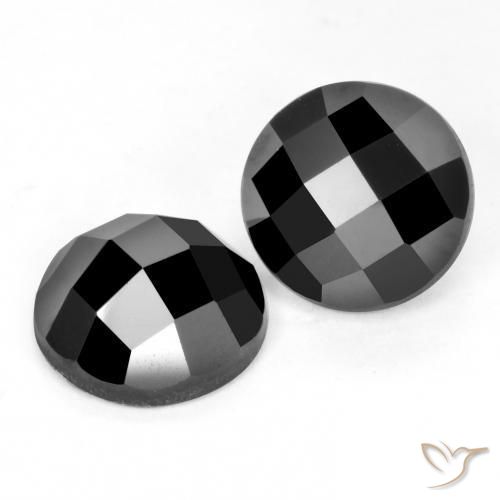 6.90 ct natürliche Schwarz Spinell-Edelsteine, Runden, Lichtundurchlässig