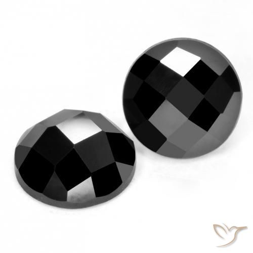 7.01 ct natürliche Schwarz Spinell-Edelsteine, Runden, Lichtundurchlässig