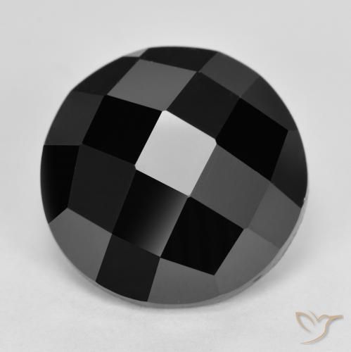7.27ct Natürlicher Schwarz Spinell, Runden, Lichtundurchlässig