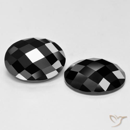 22.77 ct natürliche Schwarz Spinell-Edelsteine, Oval, Lichtundurchlässig