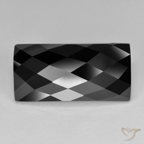13.35ct Natürlicher Schwarz Spinell, Baguette, Lichtundurchlässig