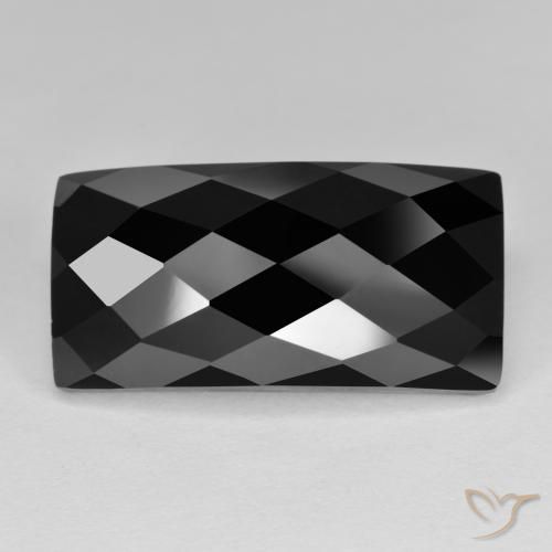 14.64ct Natürlicher Schwarz Spinell, Baguette, Lichtundurchlässig, Photo A