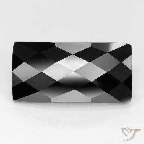 13.46ct Natürlicher Schwarz Spinell, Baguette, Lichtundurchlässig