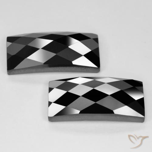 25.66 ct natürliche Schwarz Spinell-Edelsteine, Baguette, Lichtundurchlässig