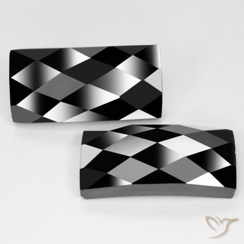 25.49 ct natürliche Schwarz Spinell-Edelsteine, Baguette, Lichtundurchlässig