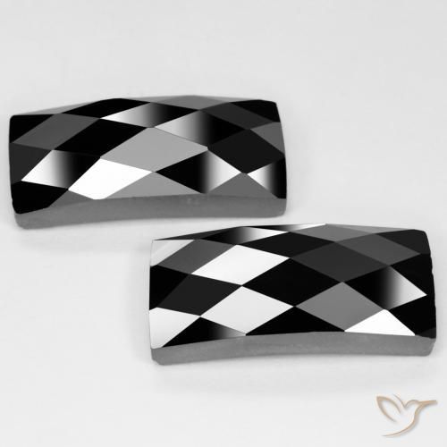 25.49 ct natürliche Schwarz Spinell-Edelsteine, Baguette, Lichtundurchlässig