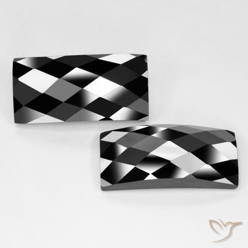 27.85 ct natürliche Schwarz Spinell-Edelsteine, Baguette, Lichtundurchlässig