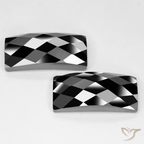 27.85 ct natürliche Schwarz Spinell-Edelsteine, Baguette, Lichtundurchlässig