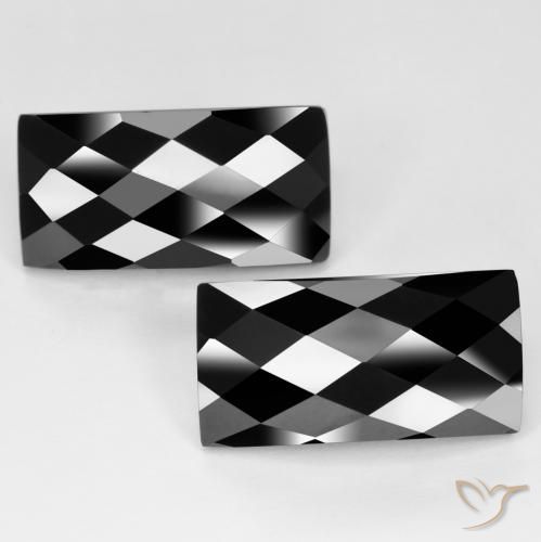 29.48ctw Natürlicher Schwarz Spinell, Baguette, Lichtundurchlässig