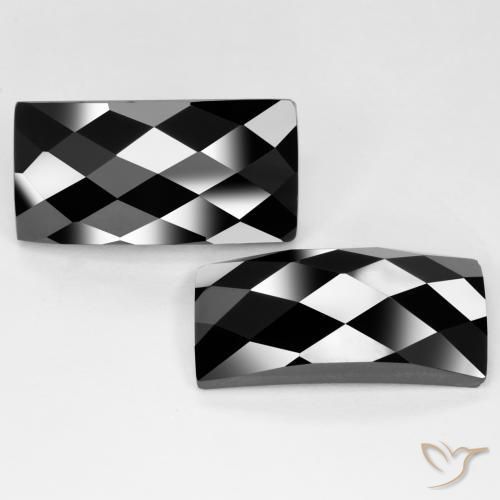29.48 ct natürliche Schwarz Spinell-Edelsteine, Baguette, Lichtundurchlässig