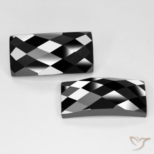 28.23ctw Natürlicher Schwarz Spinell, Baguette, Lichtundurchlässig, Photo A