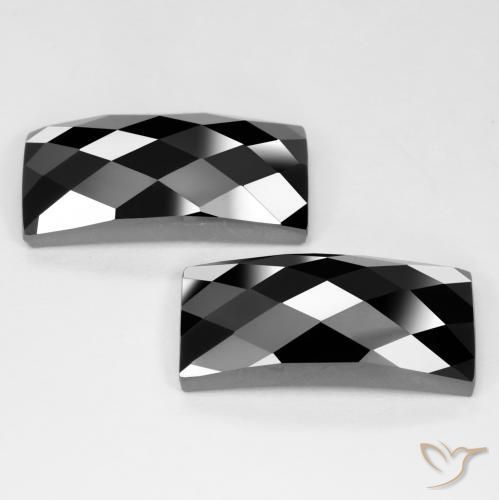 28.23 ct natürliche Schwarz Spinell-Edelsteine, Baguette, Lichtundurchlässig