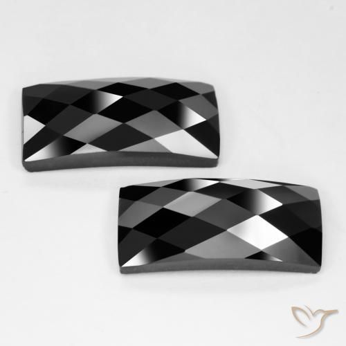 25.41 ct natürliche Schwarz Spinell-Edelsteine, Baguette, Lichtundurchlässig