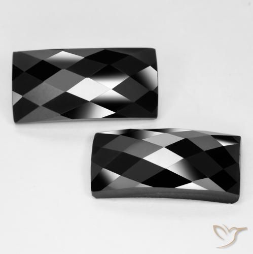 26.57ctw Natürlicher Schwarz Spinell, Baguette, Lichtundurchlässig, Photo A