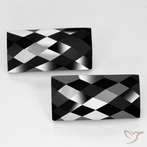 26.57 ct natürliche Schwarz Spinell-Edelsteine, Baguette, Lichtundurchlässig