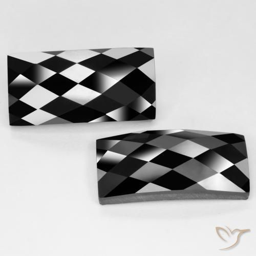 26.57 ct natürliche Schwarz Spinell-Edelsteine, Baguette, Lichtundurchlässig
