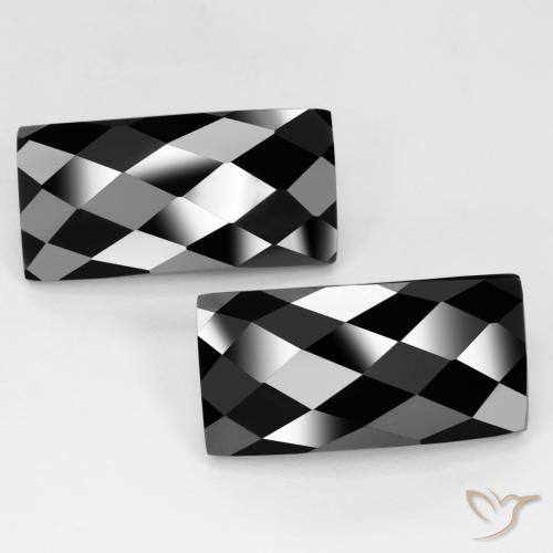 29.37 ct natürliche Schwarz Spinell-Edelsteine, Baguette, Lichtundurchlässig