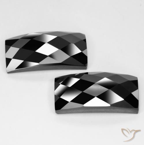 29.37 ct natürliche Schwarz Spinell-Edelsteine, Baguette, Lichtundurchlässig