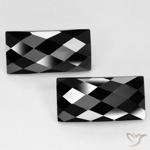 25.09 ct natürliche Schwarz Spinell-Edelsteine, Baguette, Lichtundurchlässig