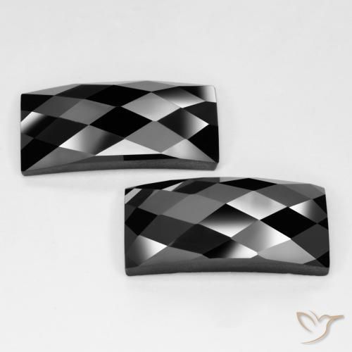25.09 ct natürliche Schwarz Spinell-Edelsteine, Baguette, Lichtundurchlässig