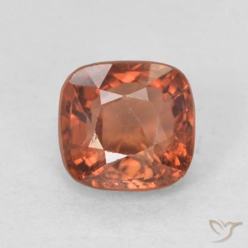 0.63ct Natürlicher orange-rot Spinell, Kissen, VS
