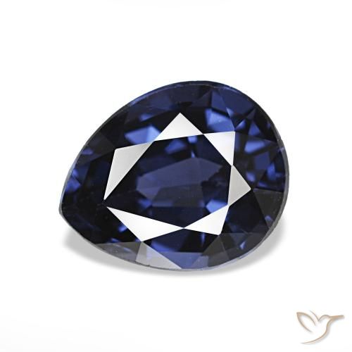 1.78ct Navy blau Spinell, Birnenform, VVS