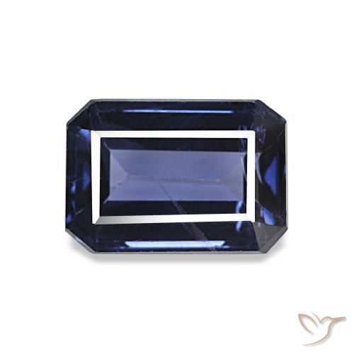 2.21ct dunkelblau Spinell, Smaragdschliff, VVS