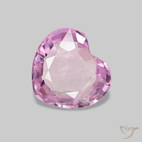 0,78 ctw natürlicher rosafarbener Spinell, Herzform, VS