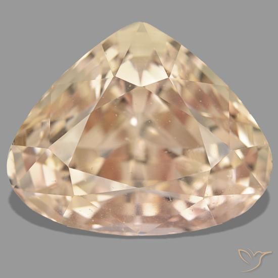 55.30ct Orangefarbener Spodumen, Birnenform, VS