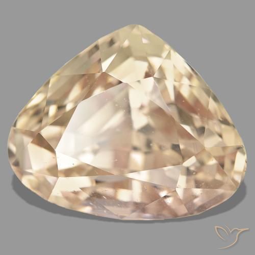 55,30 ctw natürlicher orangefarbener Spodumen, Birnenform, VS