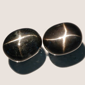  ct natürliche schwarzer Stern-Diopsid-Edelsteine, Oval Schliff, Lichtundurchlässig