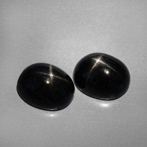  ct natürliche schwarzer Stern-Diopsid-Edelsteine, Oval Schliff, Lichtundurchlässig
