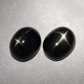  ct natürliche schwarzer Stern-Diopsid-Edelsteine, Oval Schliff, Lichtundurchlässig