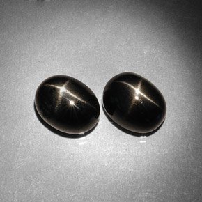  ct natürliche schwarzer Stern-Diopsid-Edelsteine, Oval Schliff, Lichtundurchlässig