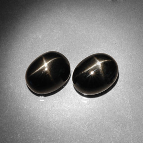  ct natürliche schwarzer Stern-Diopsid-Edelsteine, Oval Schliff, Lichtundurchlässig
