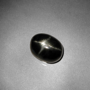 2,38 ctw natürlicher schwarzer Stern-Diopsid, Oval Schliff, Lichtundurchlässig