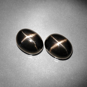 ct natürliche schwarzer Stern-Diopsid-Edelsteine, Oval Schliff, Lichtundurchlässig