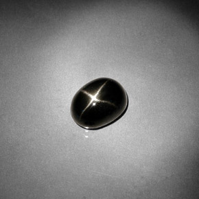 2,58 ctw natürlicher schwarzer Stern-Diopsid, Oval Schliff, Lichtundurchlässig
