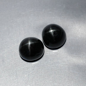  ct natürliche schwarzer Stern-Diopsid-Edelsteine, Oval Schliff, Lichtundurchlässig