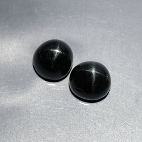  ct natürliche schwarzer Stern-Diopsid-Edelsteine, Oval Schliff, Lichtundurchlässig