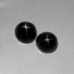  ct natürliche schwarzer Stern-Diopsid-Edelsteine, Rundschliff, Lichtundurchlässig