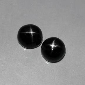  ct natürliche schwarzer Stern-Diopsid-Edelsteine, Oval Schliff, Lichtundurchlässig
